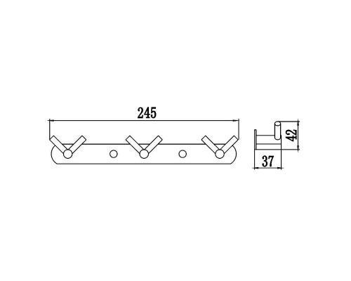 Вешалка для полотенец Savol S-007223 цвет Хром