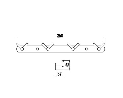 Вешалка для полотенец Savol S-007224H цвет Черный