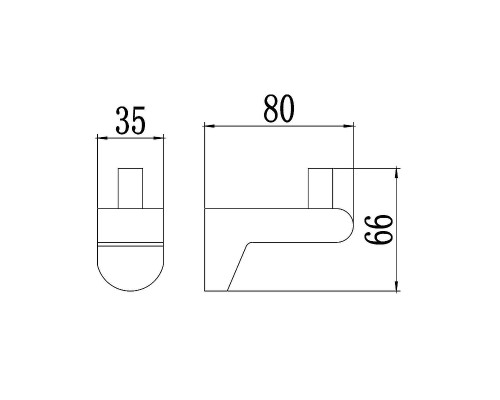 Крючок Savol S-007353 цвет Хром