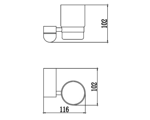 Стакан для зубных щеток Savol S-007358 цвет Хром