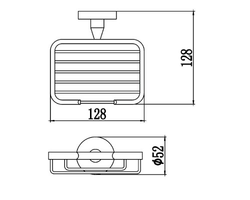 Мыльница Savol S-008732 цвет Хром