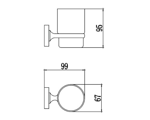 Стакан для зубных щеток Savol S-008758 цвет Хром