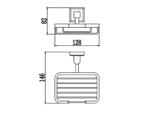Мыльница Savol S-009532 цвет Хром