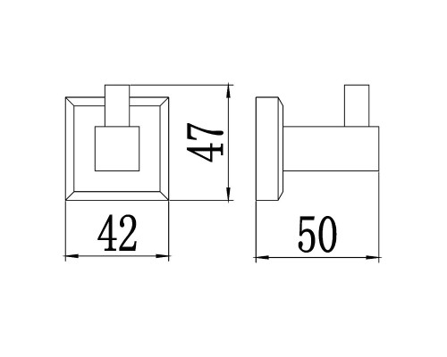 Крючок Savol S-009553 цвет Хром