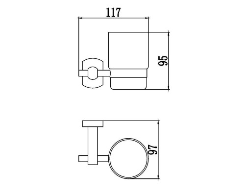 Стакан для зубных щеток Savol S-009958 цвет Хром