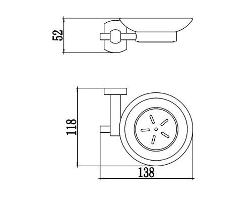 Мыльница Savol S-009959 цвет Хром