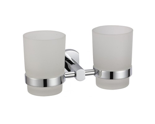 Стакан для зубных щеток Savol S-009968 двойной цвет Хром