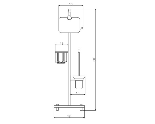 Напольная стойка Savol S-00A02 цвет Хром
