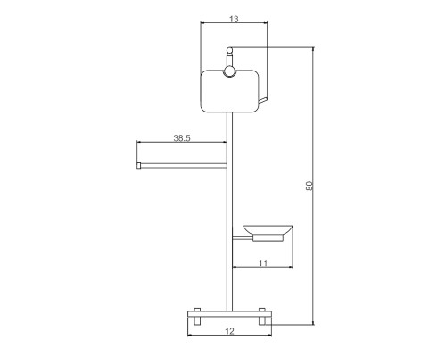 Напольная стойка Savol S-00A04 цвет Хром