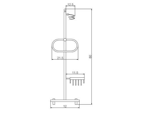 Напольная стойка Savol S-00A05 цвет Хром