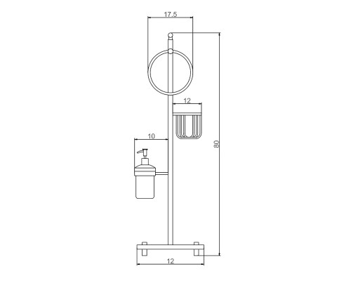 Напольная стойка Savol S-00A06 цвет Хром