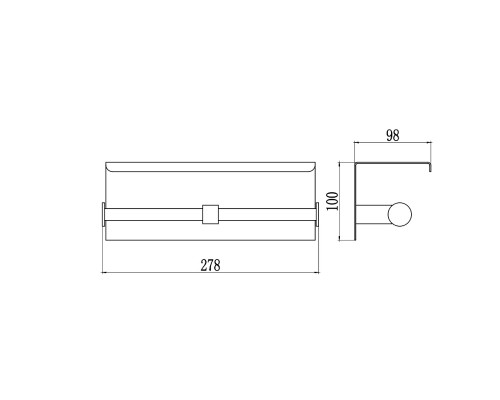 Держатель туалетной бумаги Savol S-00AK57 двойной цвет Хром