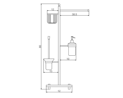 Напольная стойка Savol S-00B02 цвет Хром