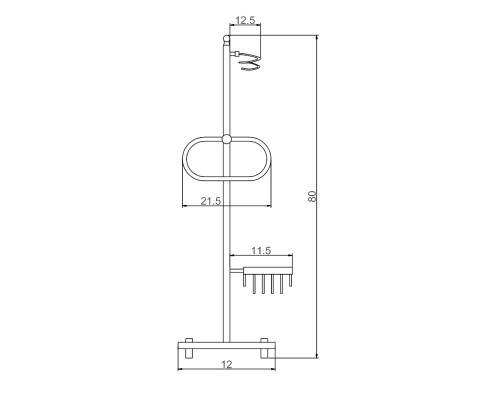 Напольная стойка Savol S-00B04 цвет Хром
