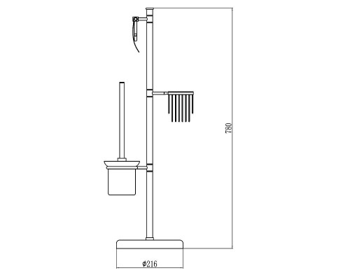 Напольная стойка Savol S-00Y706 цвет Хром