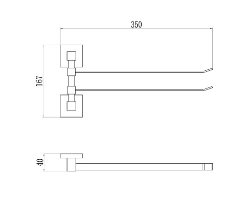 Полотенцедержатель Savol S-06502C поворотный цвет Бронза
