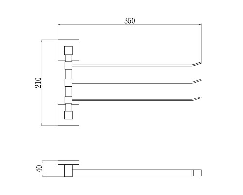 Полотенцедержатель Savol S-06503C поворотный цвет Бронза