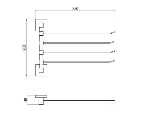 Полотенцедержатель Savol S-06504C поворотный цвет Бронза