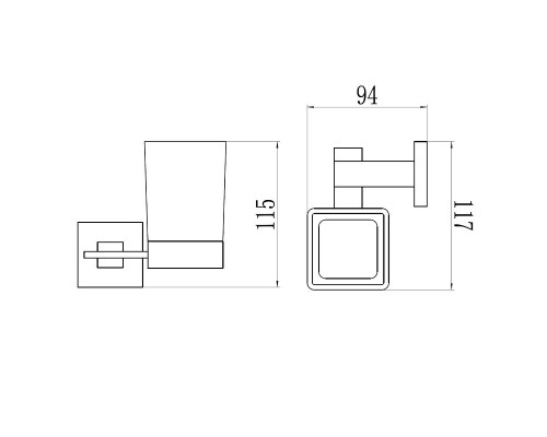 Стакан для зубных щеток Savol S-06558C цвет Бронза