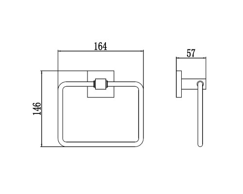 Кольцо для полотенец Savol S-06560H цвет Черный
