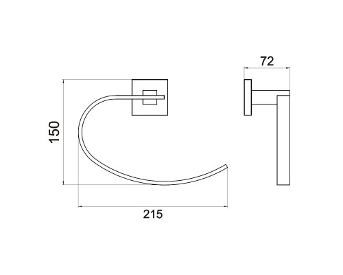 Полотенцедержатель Savol S-06563C цвет Бронза