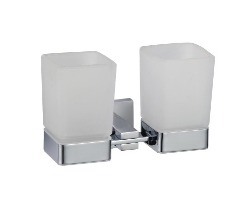 Стакан для зубных щеток Savol S-06568A двойной цвет Хром