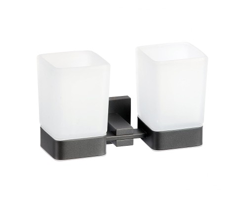 Стакан для зубных щеток Savol S-06568Q двойной цвет Графит