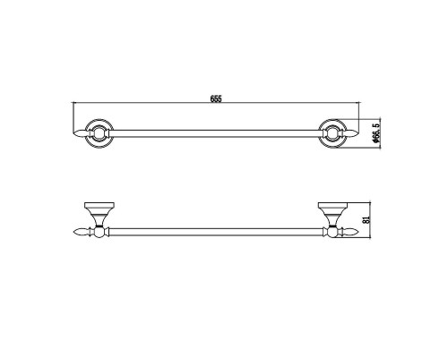 Полотенцедержатель Savol S-06824B цвет Золото