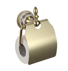 Держатель туалетной бумаги Savol S-06851B с крышкой цвет Золото