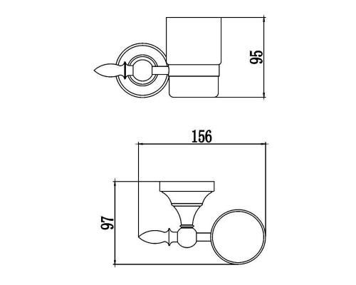 Стакан для зубных щеток Savol S-06858B цвет Золото