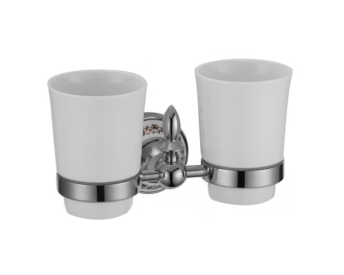 Стакан для зубных щеток Savol S-06868A двойной цвет Хром