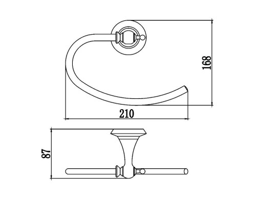 Полотенцедержатель Savol S-06960W цвет Белый