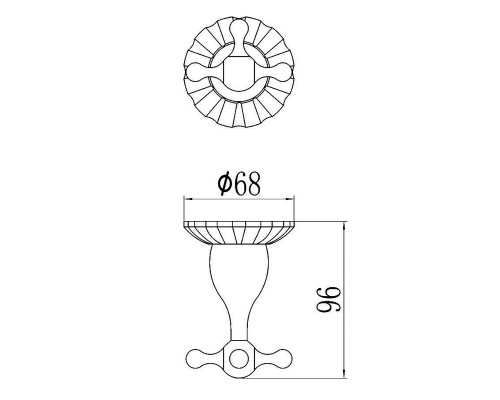 Тройной крючок Savol S-08954C цвет Бронза