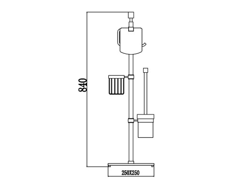 Напольная стойка Savol S-0Y650H цвет Черный