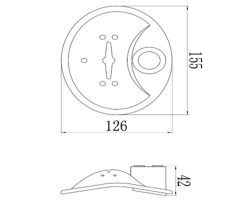 Мыльница Savol S12-02 для душевой штанги цвет Хром