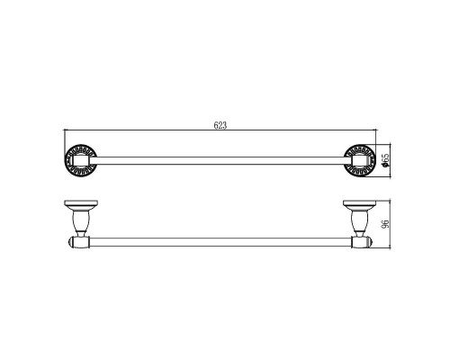 Полотенцедержатель Savol S-606624C цвет Бронза