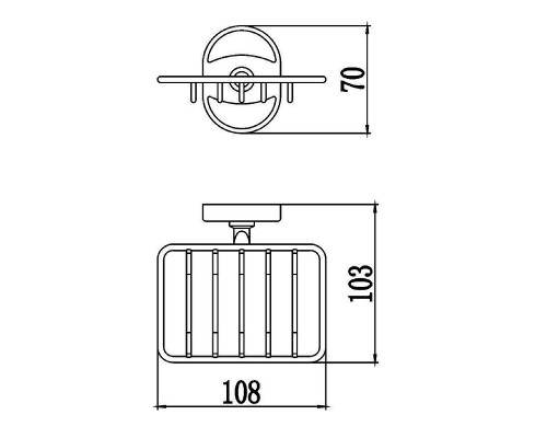 Мыльница Savol S-L07032 цвет Хром