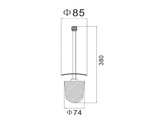 Ершик для унитаза Savol S-MTS58C цвет Бронза