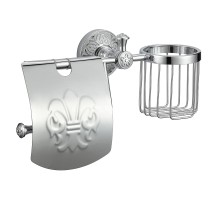 Держатель туалетной бумаги и освежителя воздуха Savol S-L05851A с крышкой цвет Хром