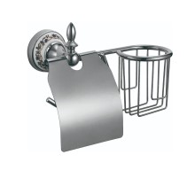 Держатель туалетной бумаги и освежителя воздуха Savol S-L06851A с крышкой цвет Хром