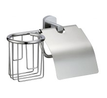 Держатель туалетной бумаги и освежителя воздуха Savol S-R09951 с крышкой цвет Хром