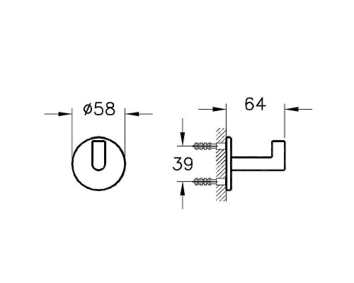 Крючок Vitra Origin A44884 Хром