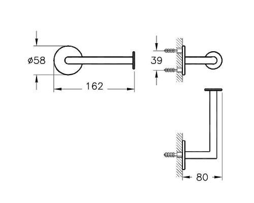 Держатель туалетной бумаги Vitra Origin A4488736 Черный матовый