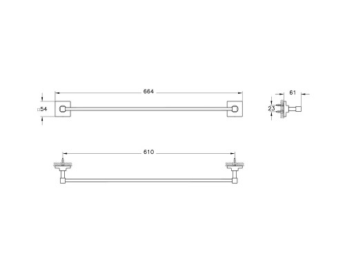 Полотенцедержатель Vitra Root A4481036 Черный матовый