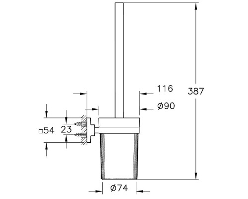 Ершик для унитаза Vitra Root A44811 Хром