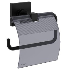Держатель туалетной бумаги Vitra Root A4480436 с крышкой Черный матовый