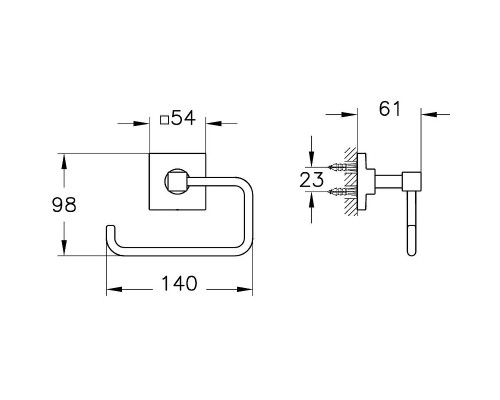 Держатель туалетной бумаги Vitra Root A44805 Хром