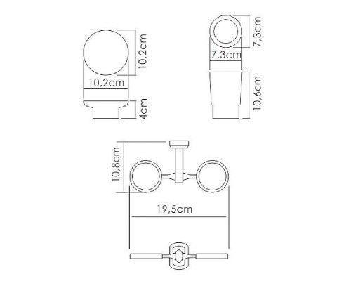 Стакан для зубных щеток с мыльницей WasserKRAFT K-28126 цвет Хром