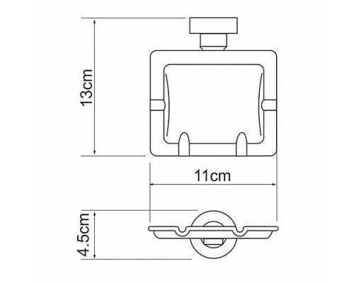 Пепельница WasserKRAFT K-1081 цвет Хром