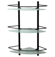 Стеклянная полка WasserKRAFT K-3133B угловая цвет Черный